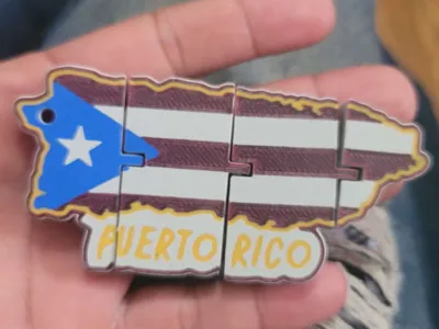 Puerto Rican Flag keychain