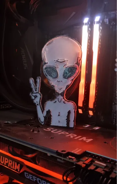 Alien Peace Sign by AlexS - MakerWorld