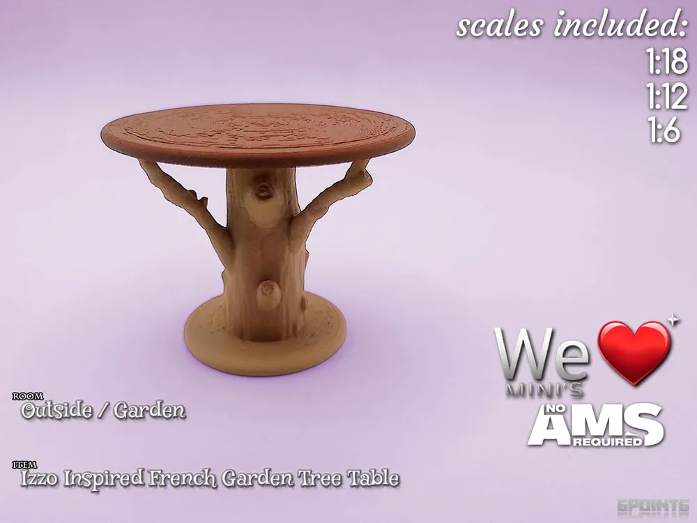 Accesorio para boquillas: WLM - Izzo Inspired French Garden Tree Table. Referencia del modelo original.