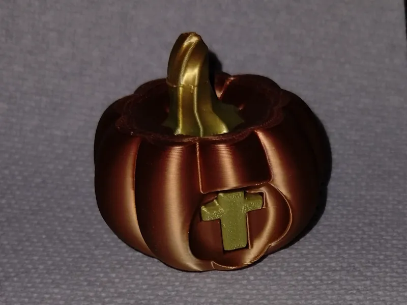 Pumpkin with Cross--Christian Biblical Harvest