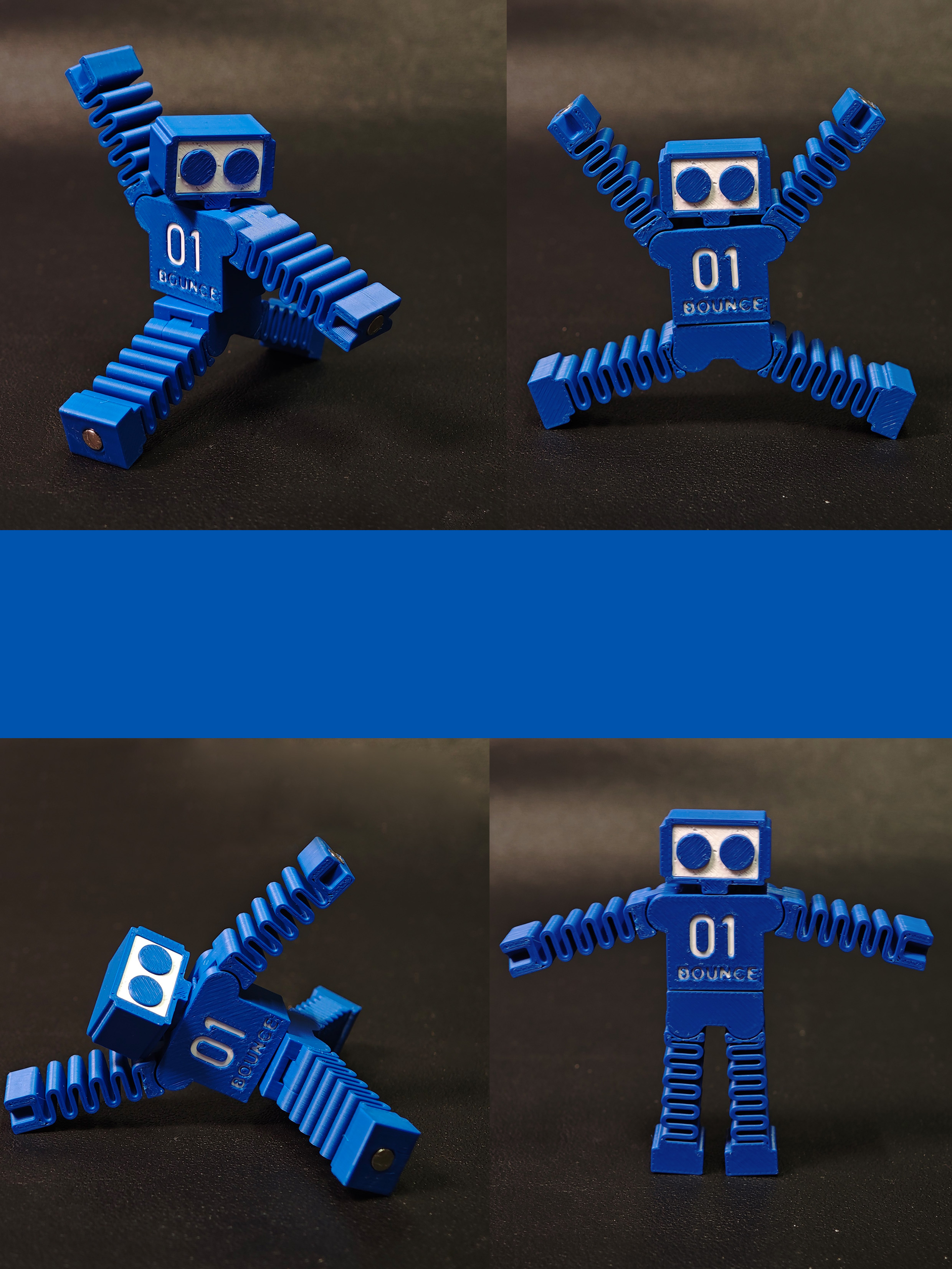 Miniatura 1 do modelo 3D 弹力磁吸机器人（一体打印，关节可动）