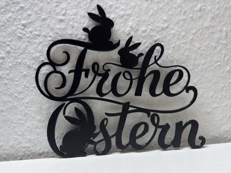 Frohe Ostern Wandbild / Schriftzug