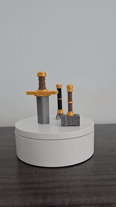 Fantasy Weapon Magnets – Sword, Mace & Spear