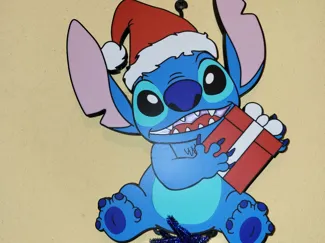 Lampada da parete natalizia di stitch