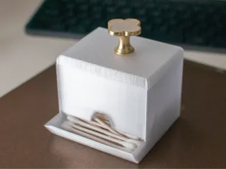 Qtip Cotton Swab Dispenser Box Bathroom Organizer