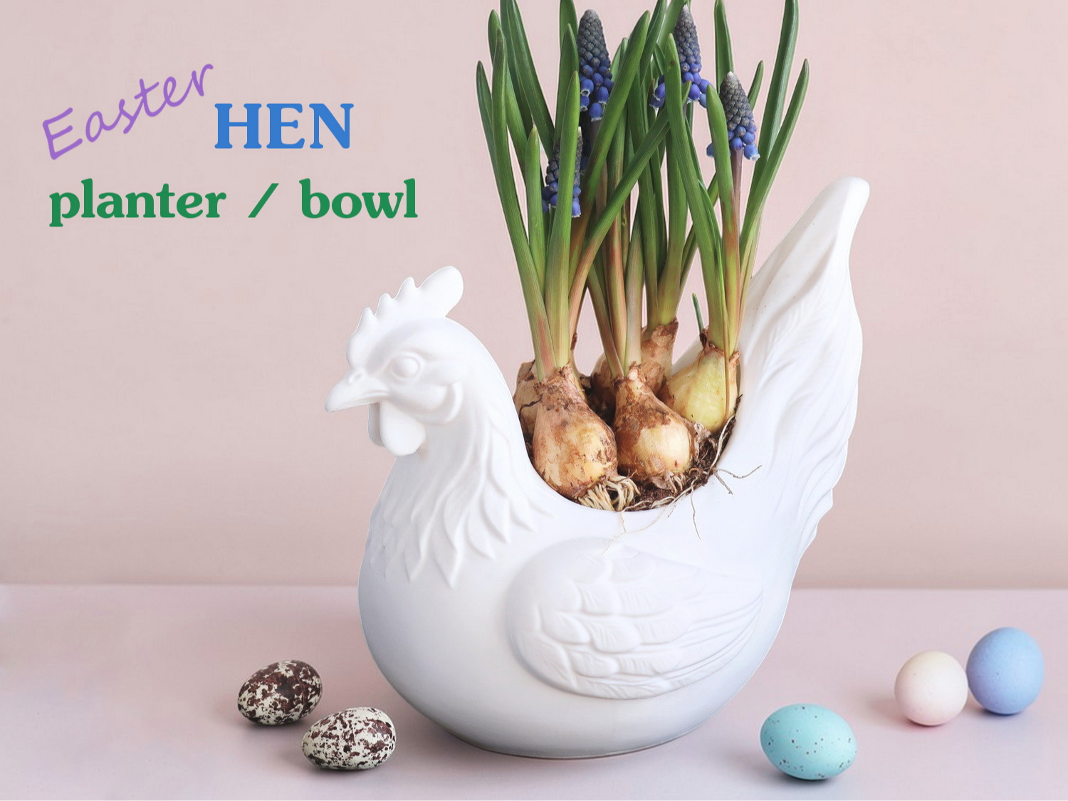 Rustic Hen Planter / Bowl