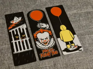 Lesezeichen Set Pennywise, Es, It, Bookmark horror