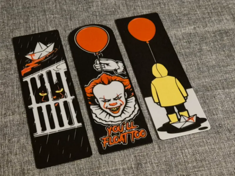 Lesezeichen Set Pennywise, Es, It, Bookmark horror