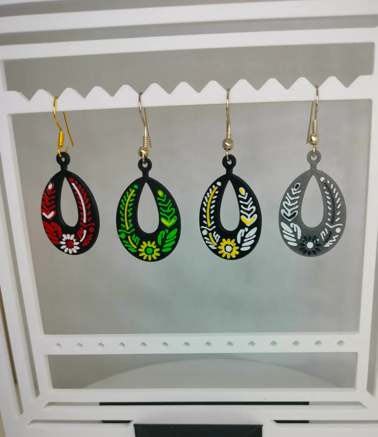 Easter egg earrings view 4
