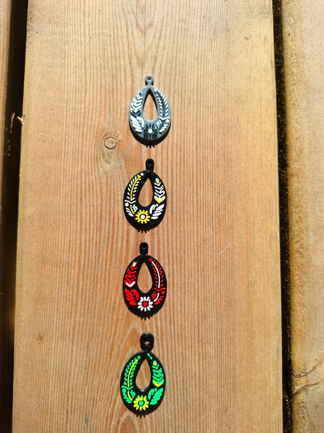 Easter egg earrings view 3
