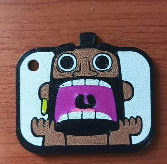 Clash Royale Screaming Hog Rider Emote Keychain - Free 3D Print Model ...