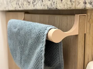 Towel holder (hanger) - slide on door side
