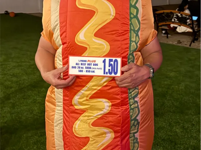 Costco Hot Dog Sign
