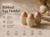 Japandi Ribbed Egg Holder