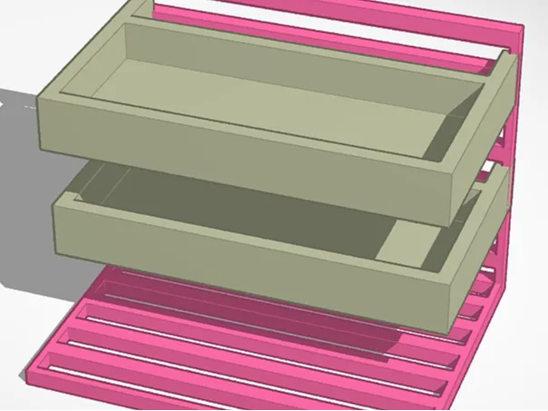 futuristic desk storage