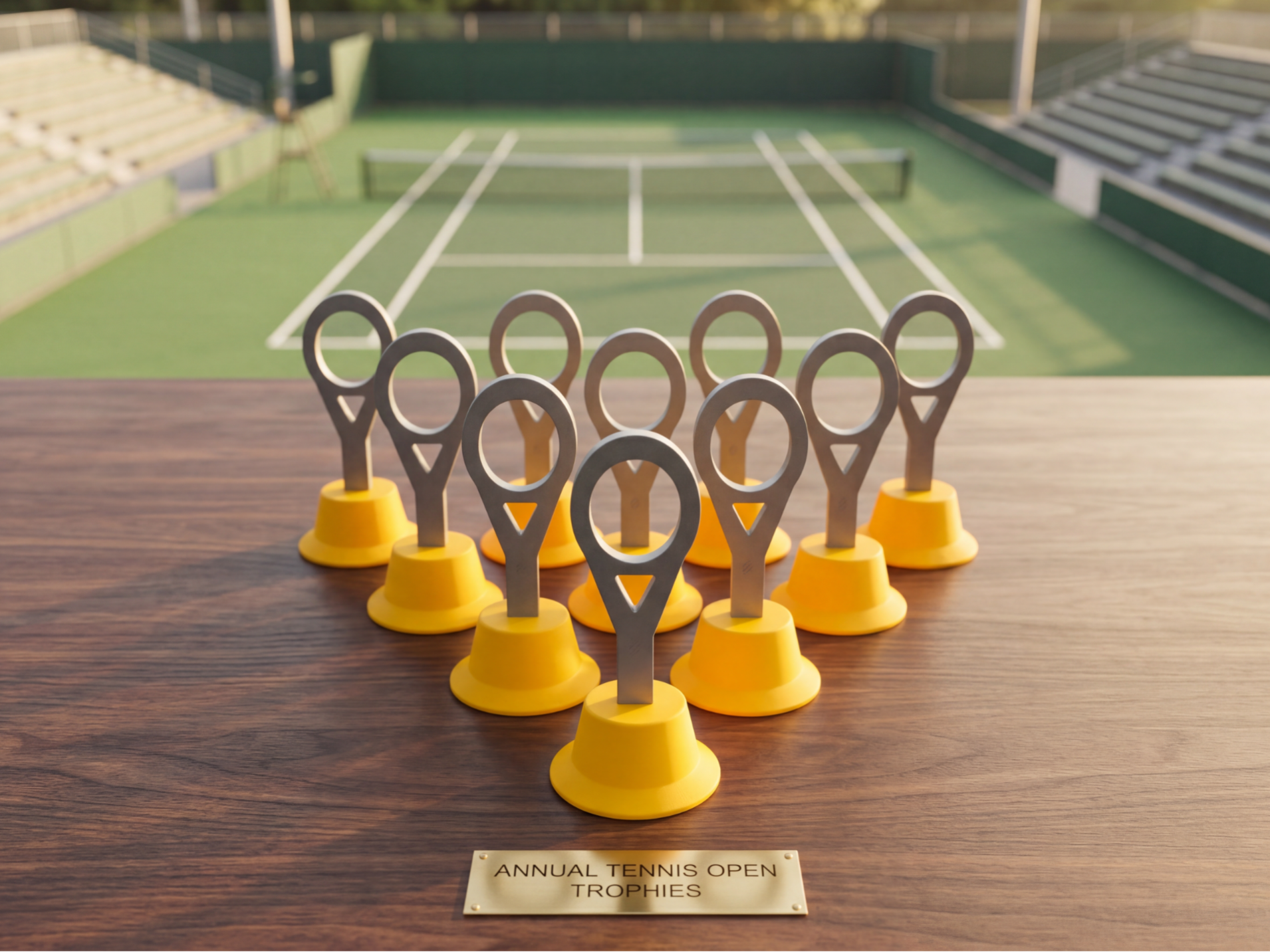Racket Trophy Celebration - Tennis, Padel & Squash