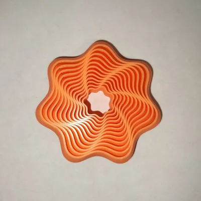 Wavy Fractal Fidget Star - 12 Rings