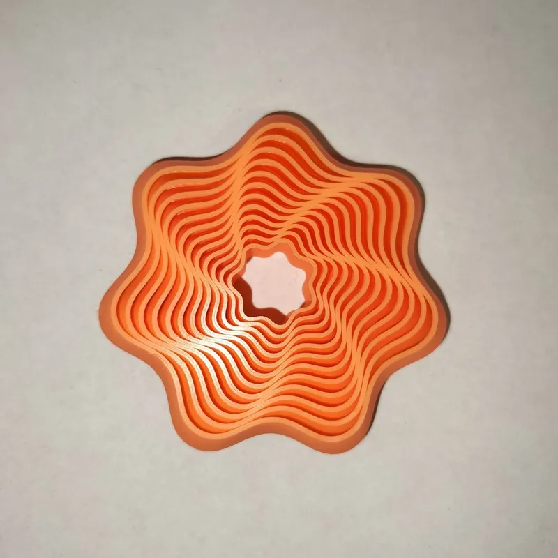 Wavy Fractal Fidget Star - 12 Rings
