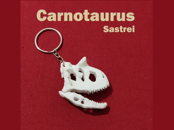 Porte-clés crâne de Carnotaurus Sastrei