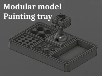Modular model painting tray