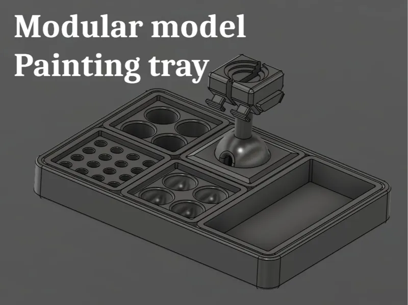 Modular model painting tray