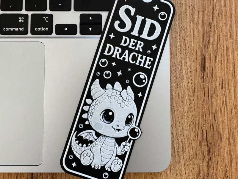 Sid der Drache – 3D Lesezeichen / 2 Varianten