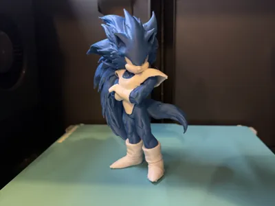 Saiyan Speedster-Sonic x Vegeta Fusion