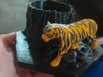 Standing tiger Candle Holder