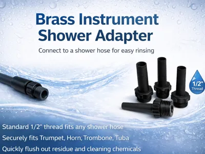 Brass Instrument Shower Adapter