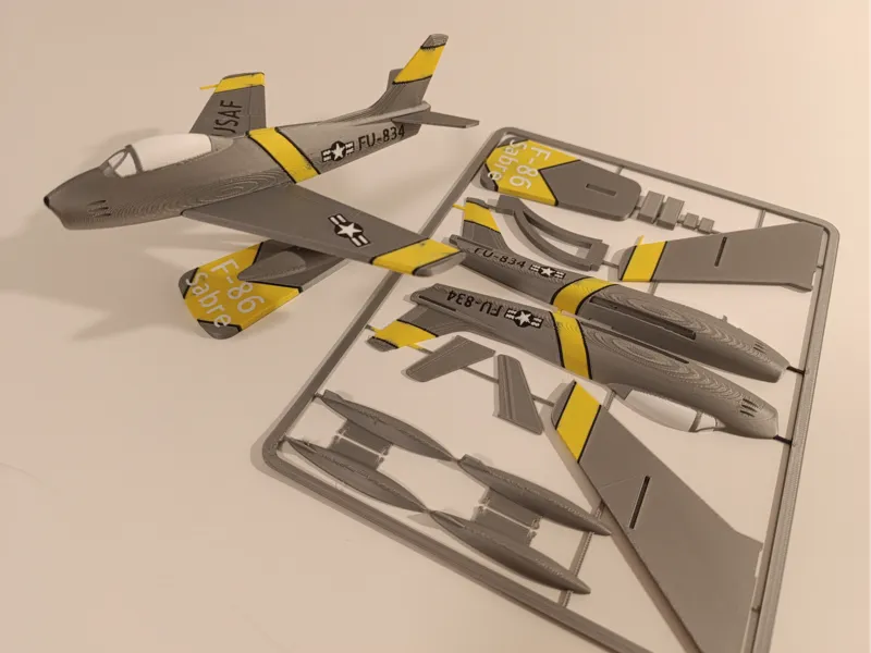 F-86 Sabre Plane Kit Card