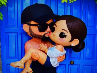Romantic Couple Statue – Stylized 3D Print STL