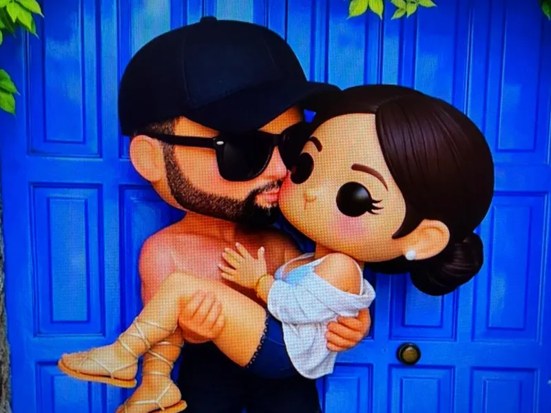 Romantic Couple Statue – Stylized 3D Print STL