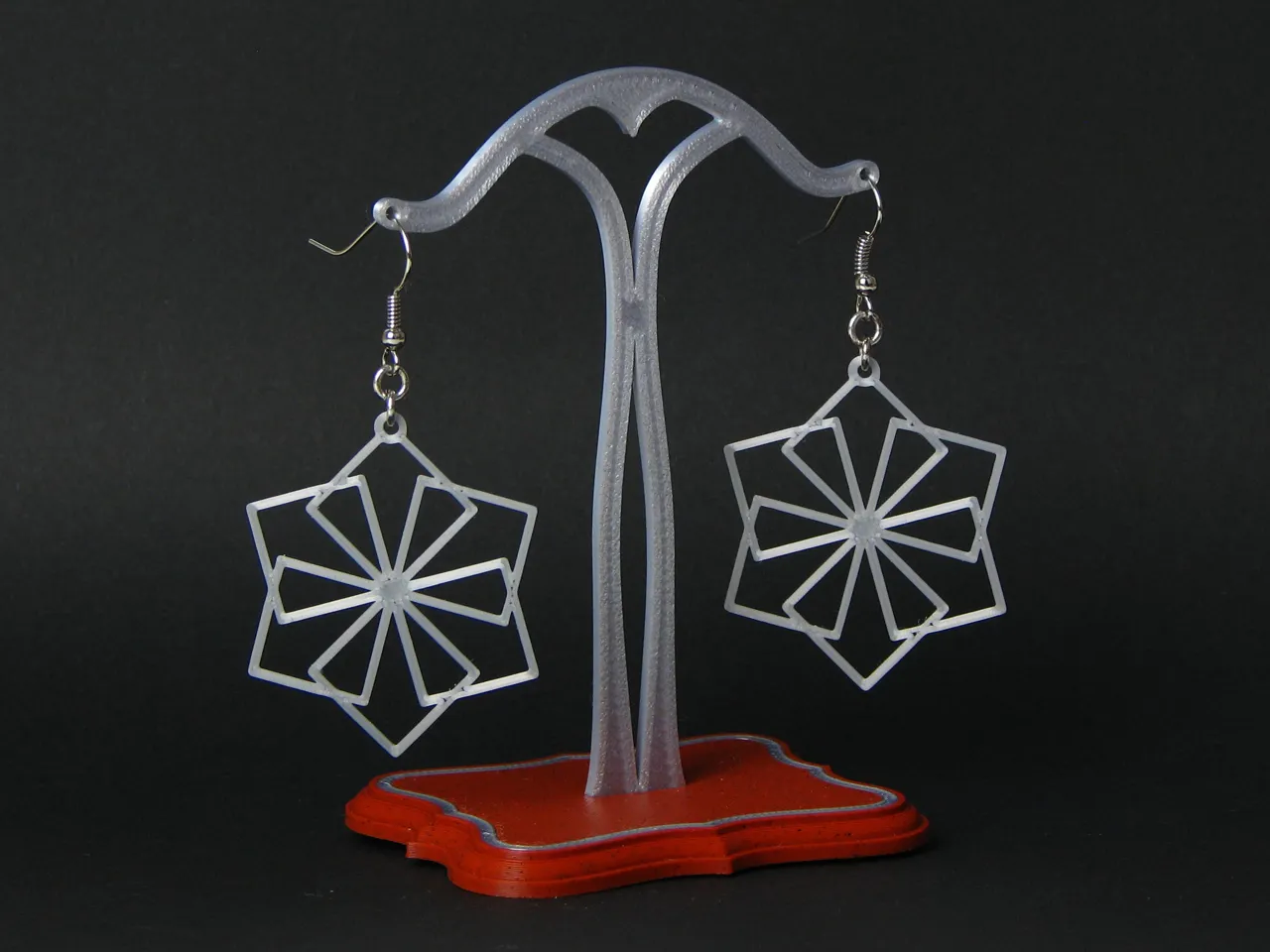 Vintage style earring stand view 3