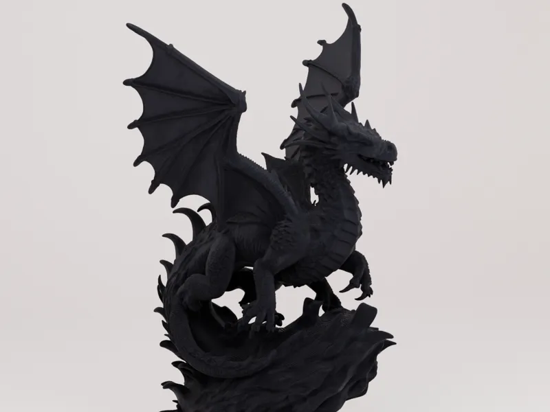 Majestic Dragon on Rocky Cliff