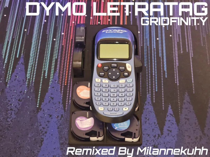Gridfinity Dymo Letratag & Tape Holder