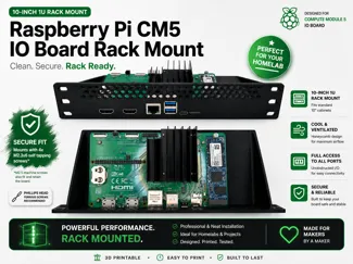Raspberry Pi CM5 IO Board 10" Rack Mount
