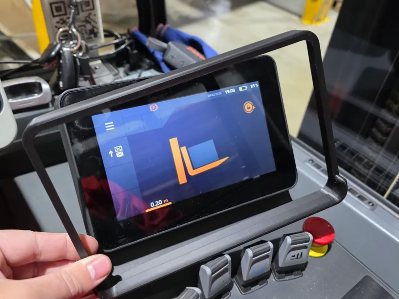Phone Adapter Bracket for a BT Reflex Reach Truck