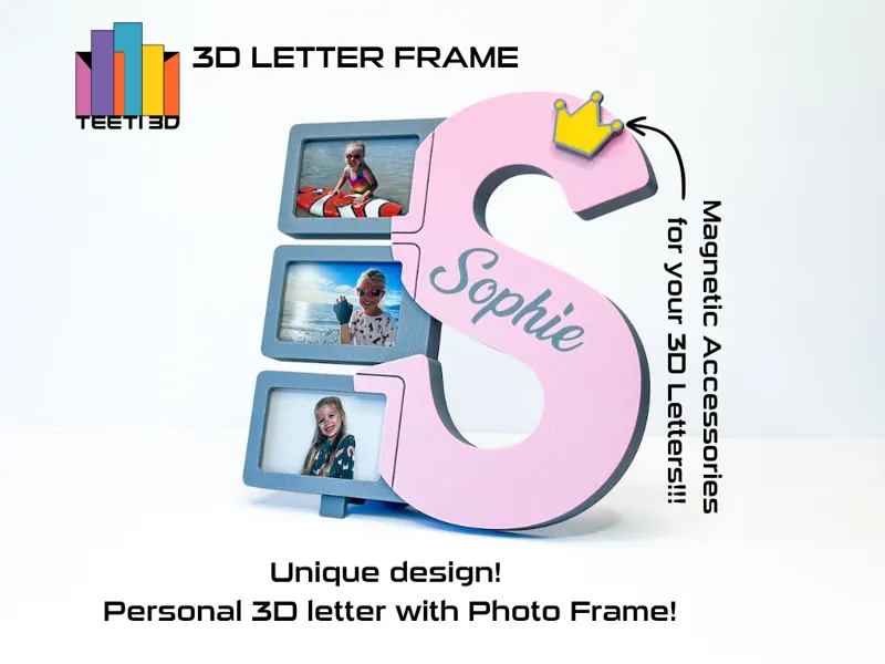 3D Letter Frame "S"