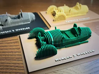 Morgan 3 Wheeler Layered Sculpture