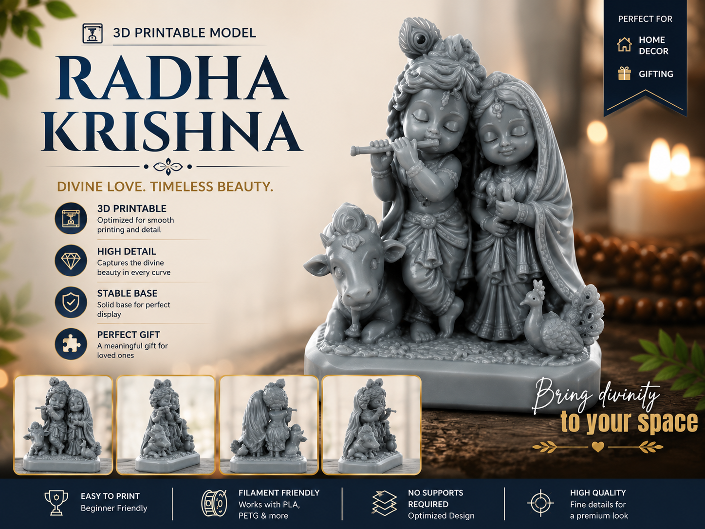 Radha Krishna Premium Model By Soul 3D