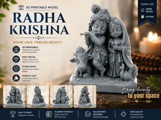 Radha Krishna Premium Model By Soul 3D