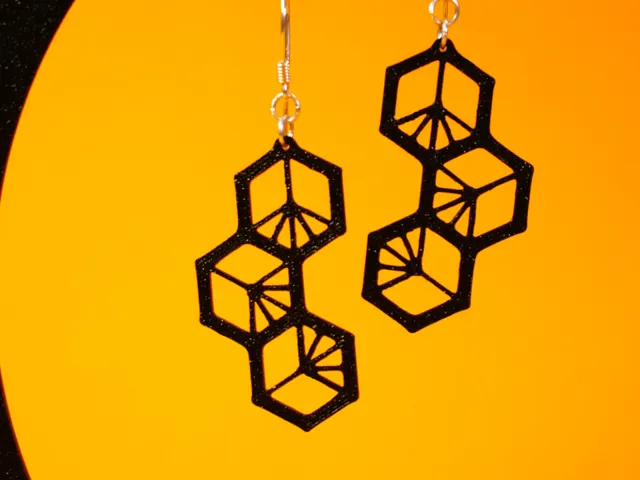 Earrings honeycomb