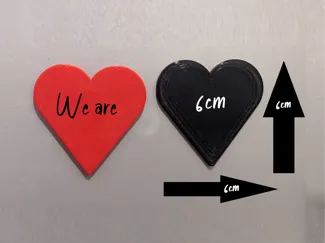 6cm Fridge Magnet Heart