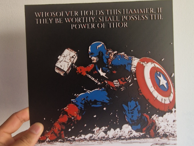 Captain America Hueforge Worthy