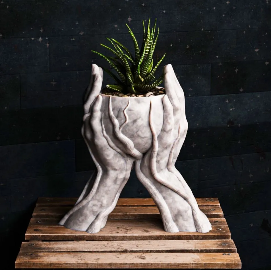 Hands Vase view 2