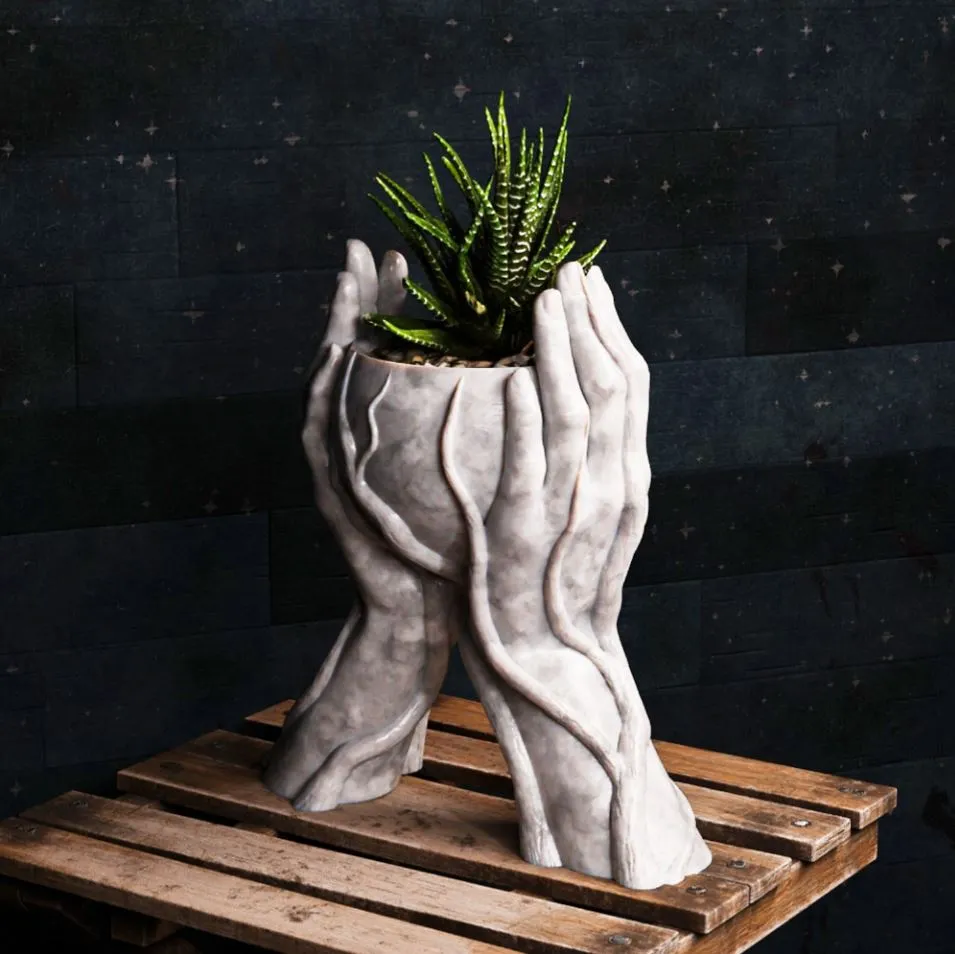 Hands Vase view 3