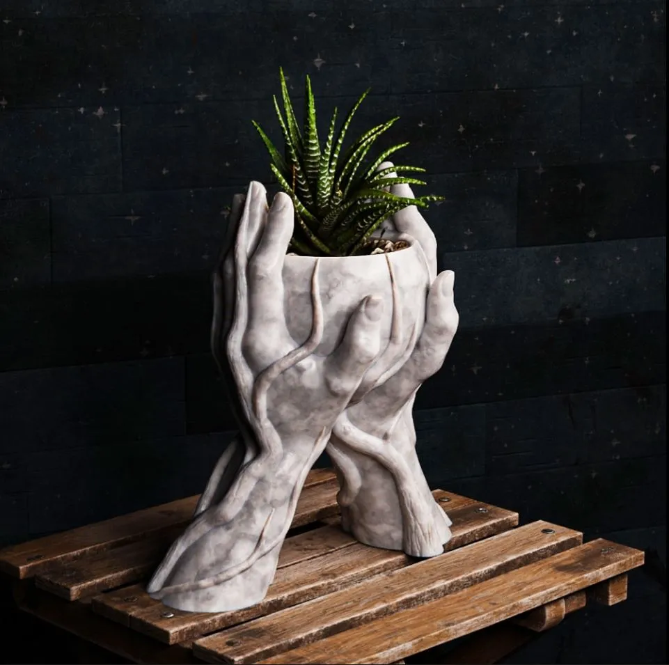 Hands Vase view 4