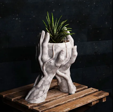 Hands Vase view 4