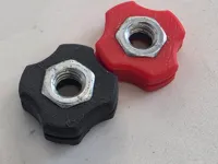 M6 10mm nut size. wingnut thumb screw