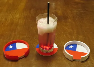 Posavaso Bandera de Chile (Chile Flag Coaster)